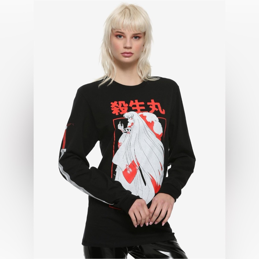 Sesshomaru Black Long Sleeve Graphic Tee